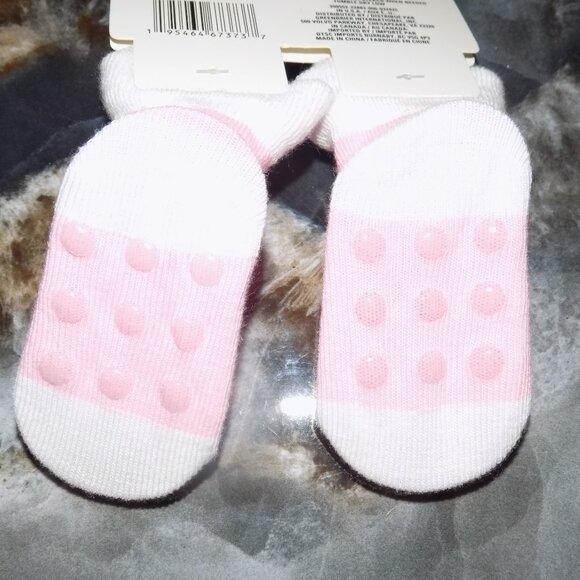 SEASONAL COLLECTION HALLOWEEN PINK GHOST BABY BOOTIES W/GRIPPER BOTTOMS NEW - Picture 2 of 6